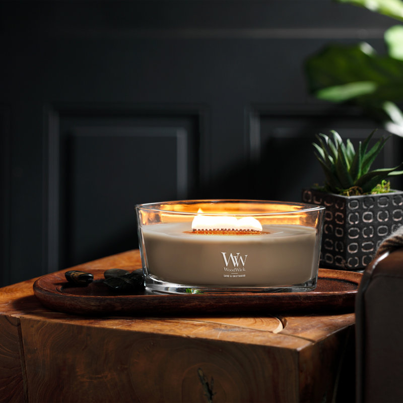 Bougie WoodWick® Chai Ellipse, Gris foncé