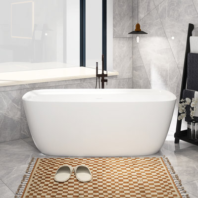 69'' x 32'' Freestanding Soaking Acrylic Bathtub