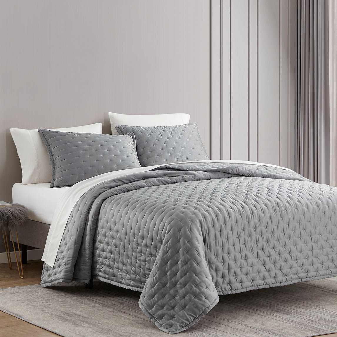 Eucalyptus 100% Lyocell Pillow Sham, King, Gray