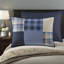 de literie en coton de deux pièces, courtepointe simple / simple TG, patchwork bleu marine moderne pour un confort toutes saisons