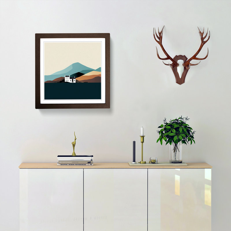 Scotland Minimalism No.2 - Framed Print, Walnut