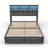 Upholstered Platform Bed With 2 Drawers,Storage Headboard With Charging Station And LED Light-101940059-101940060