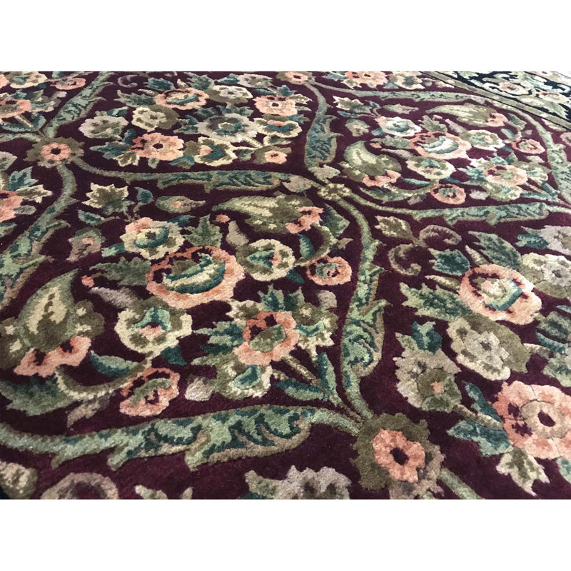 Hand-Knotted High-Quality Red Area Rug