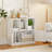 1 PCS Cube Bookcase with Doors, Open Compartments & Cabinet, Modern Display Shelf White-322901085-322901083