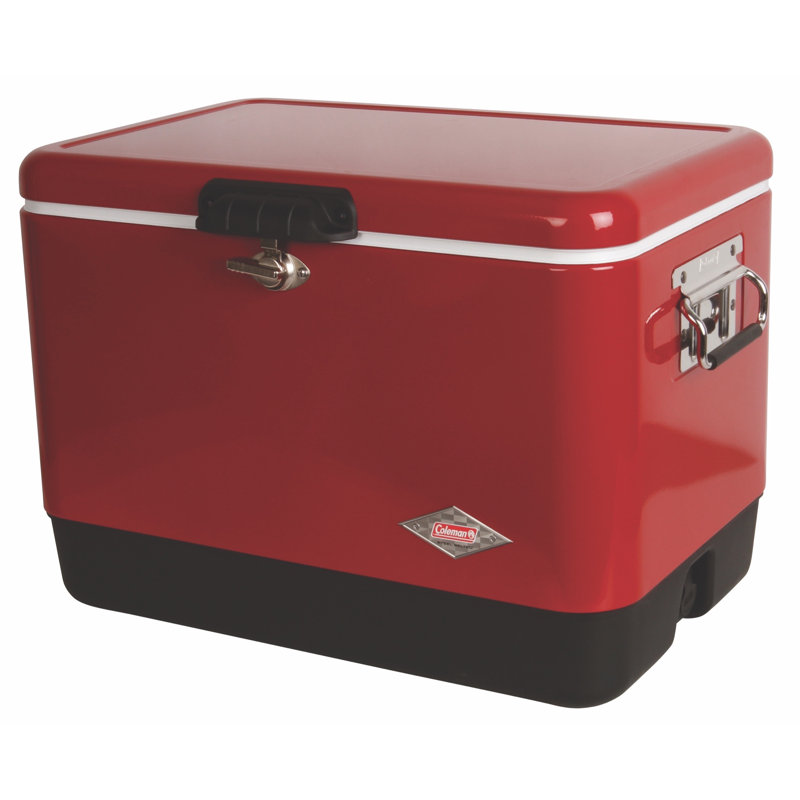 Retro Red 54-Quart Steel Belted Insulated Cooler