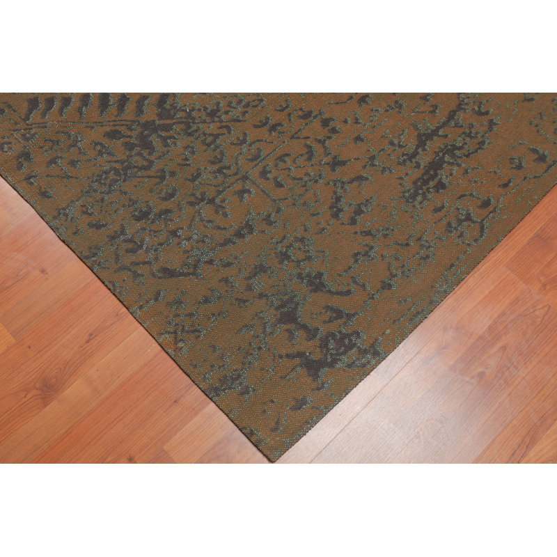 Tapis brun en coton crocheté Hillier