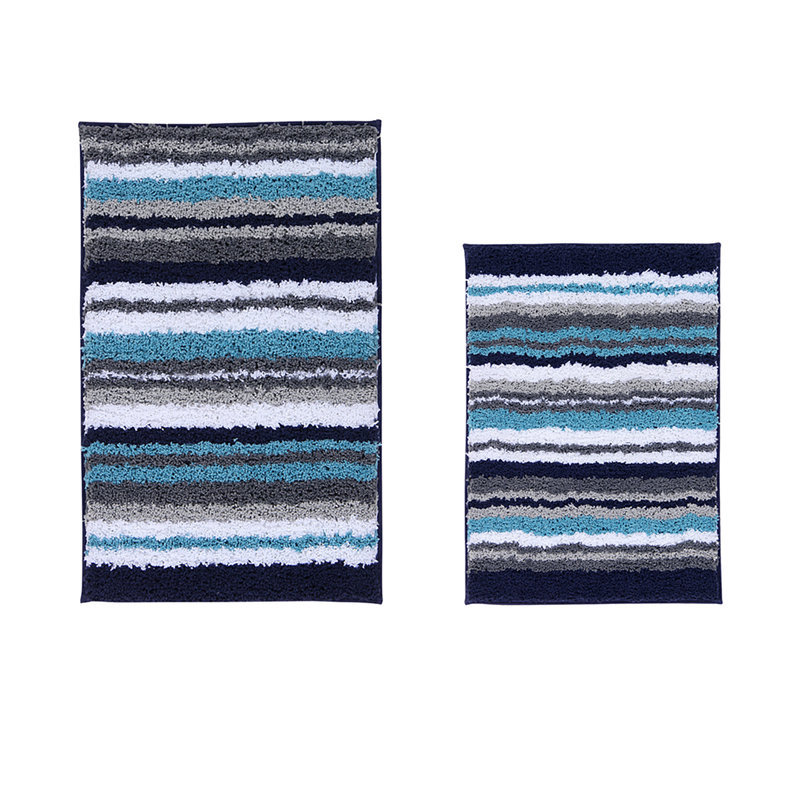 Ensemble de tapis de salle de bain touffeté à la machine 100% polyester Annaleese, Bleu