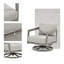 Heitzman 3-Piece Aluminum Patio Conversation Set With Swivel Chairs And Grey Cushions