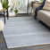 Abdera Hand-Tufted Wool Dark Blue/Ivory Rug