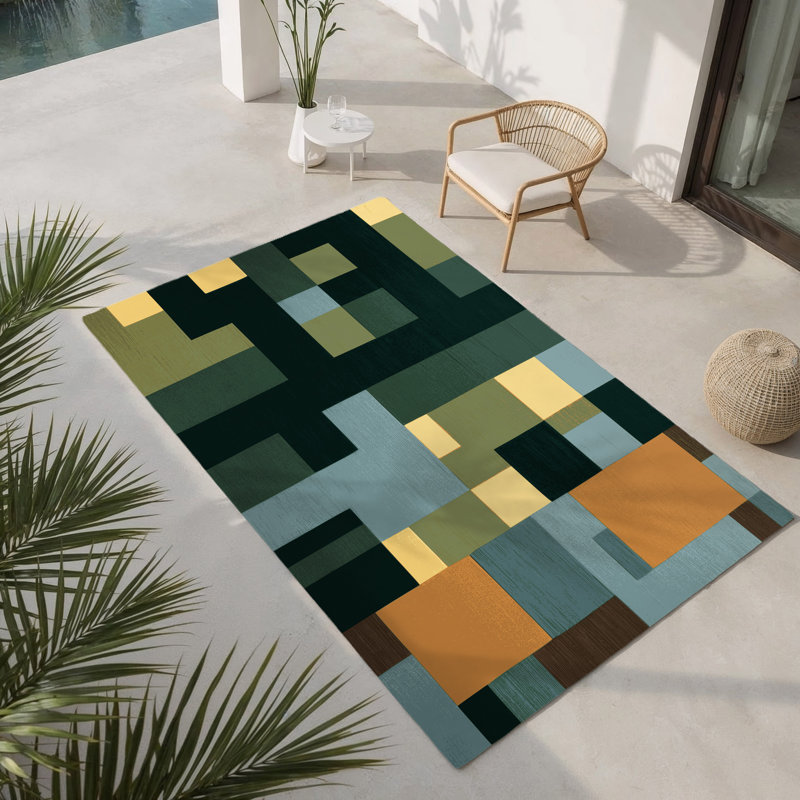Tapis intérieur et extérieur modulaire, Rectangle 1 pi 6 po x 2 pi 6 po