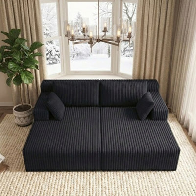 70.8"Sectional Couches for Living Room Double Chaise Lounge Sofa Bed,Oversized Boneless Sectional Couch with Deep Seat, No Assembly Required