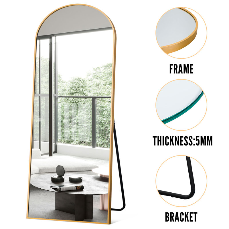 Miroir pleine grandeur Elden, 71 po x 24 po, Or