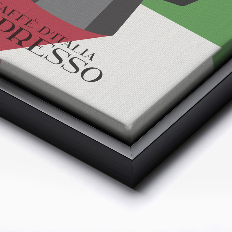 Italy Milano Espresso, 08"H x 10"W, Canvas, Black Framed