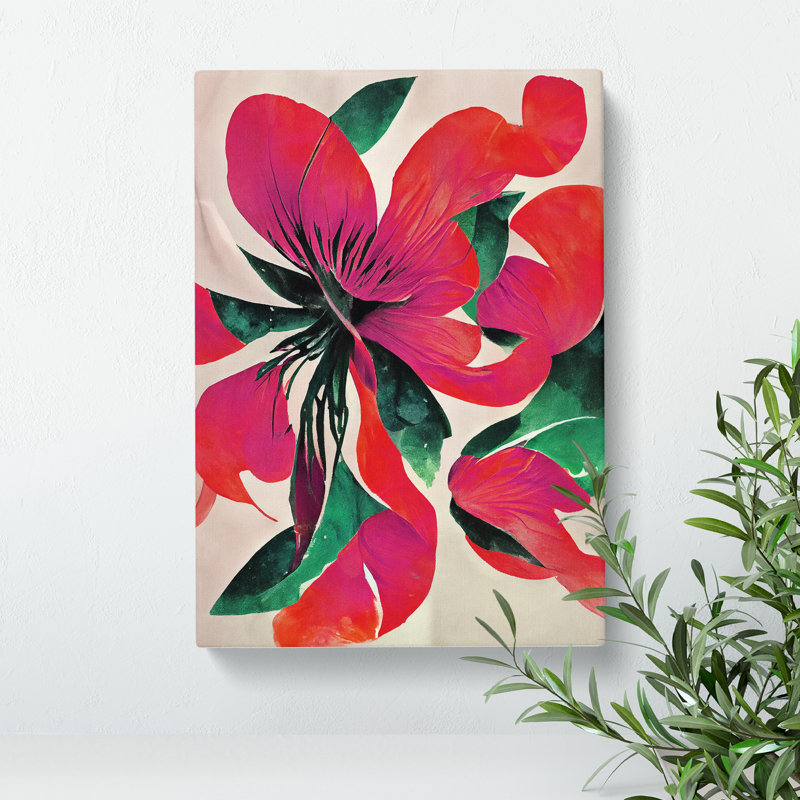 Flowers In Abstract No.2 - Wrapped Canvas, 76cm H x 50cm W