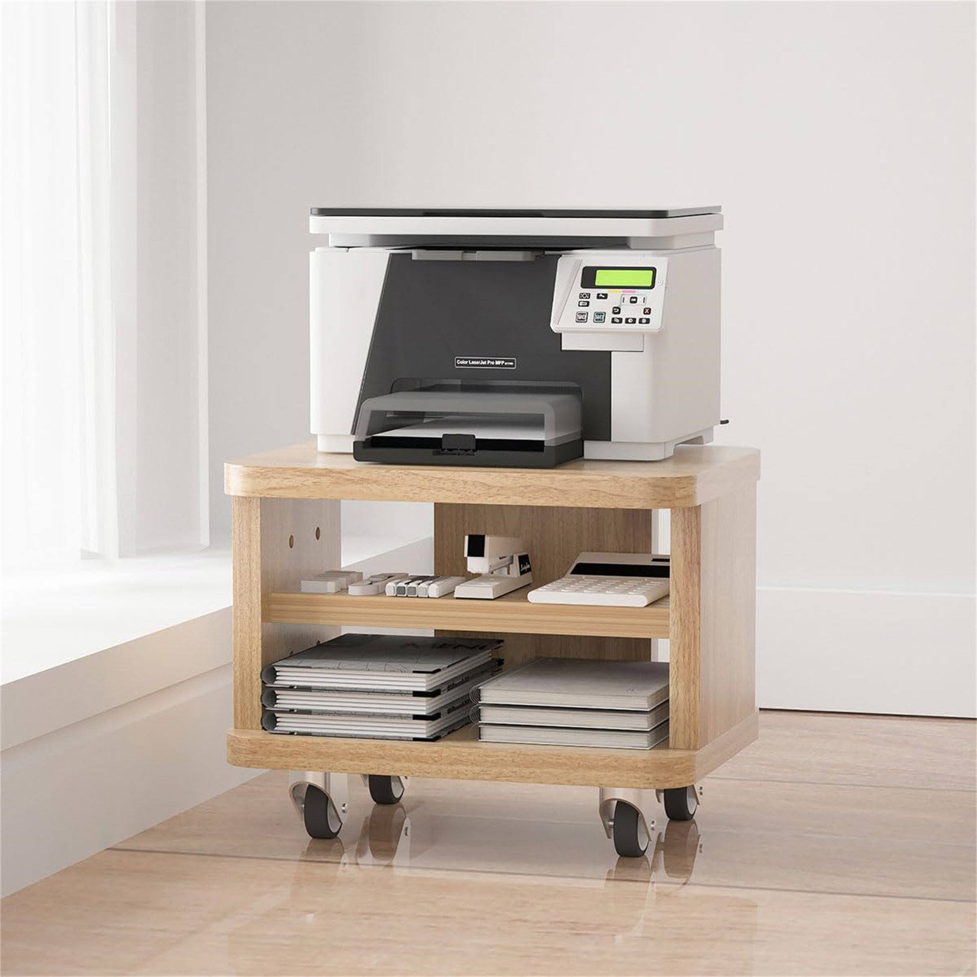 URKNO 11.57'' H x 15.25'' W Printer Stand Wayfair