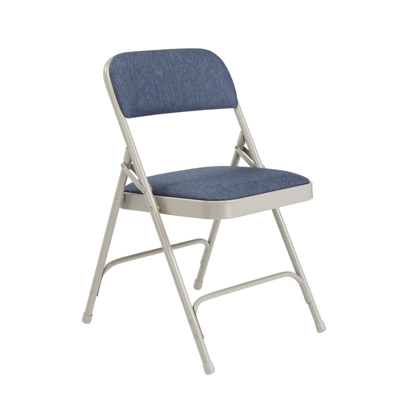 Chaises pliantes rembourrées 2200 Series Deluxe, Cadre bleu / gris