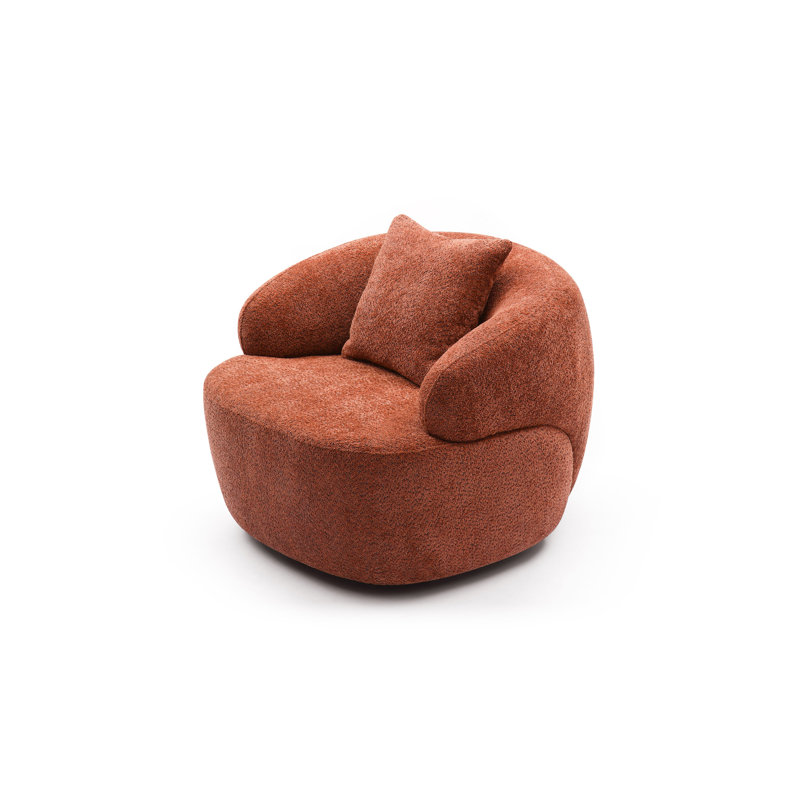 Canapé incurvé 360 ° Mid Century, Orange