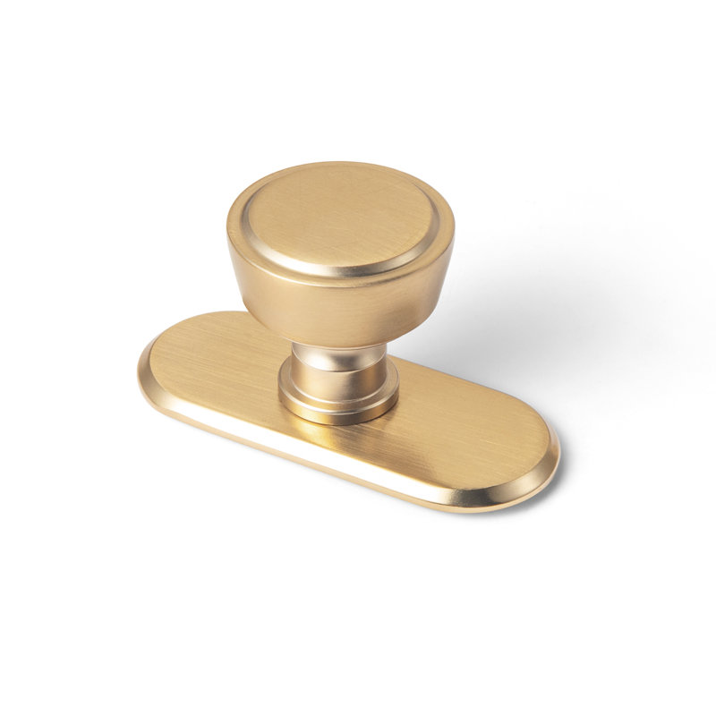 Poignée champignon 1,23 po de diamètre avec plaque arrière (G021), Bronze champagne