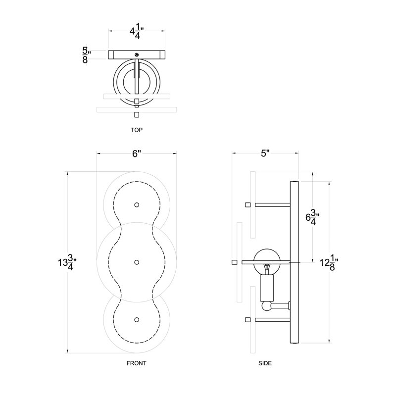 Cosmos 1-Lt Sconce - Havana Gold