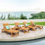 Chaise longue inclinable avec table Hubert