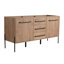 Meuble-lavabo autoportant 60 po, 2 portes d'armoire à fermeture douce et 3 tiroirs ((KD-PACKING) - meuble-lavabo seulement