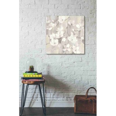 Magnolias In Spring II Neutral by Albena Hristova - Wrapped Canvas Painting