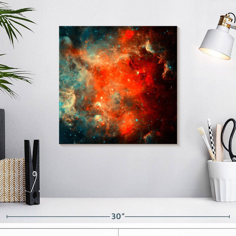 Oberle Fiery Red Nebula, 16" H x 16" W