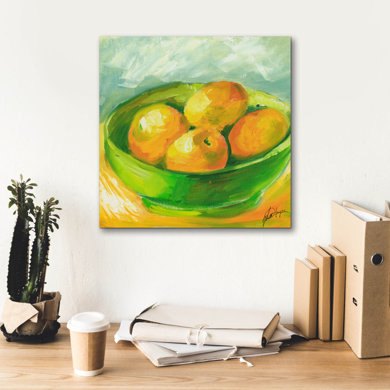 «Bowl of Fruit I» par Ethan Harper, art mural sur toile, H 18 po x l 18 po x P 0,5 po