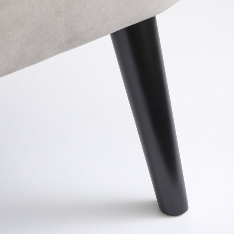 Upholstered Slipper Chair, Taupe