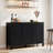 47" Modern Sideboard Cabinet | Black Arched Design With Anti-tip Kit, Fsc-certified Storage For Living Room, Entryway & Tv Stand-599801798