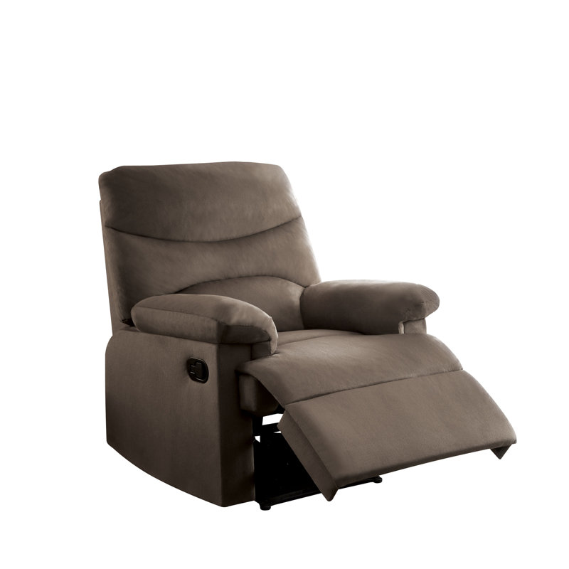 Fauteuil inclinable brun clair en tissu tissé, Marron clair