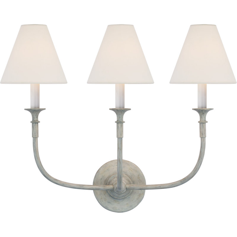 Thomas OBrien Piaf Triple Sconce, Swedish Gray