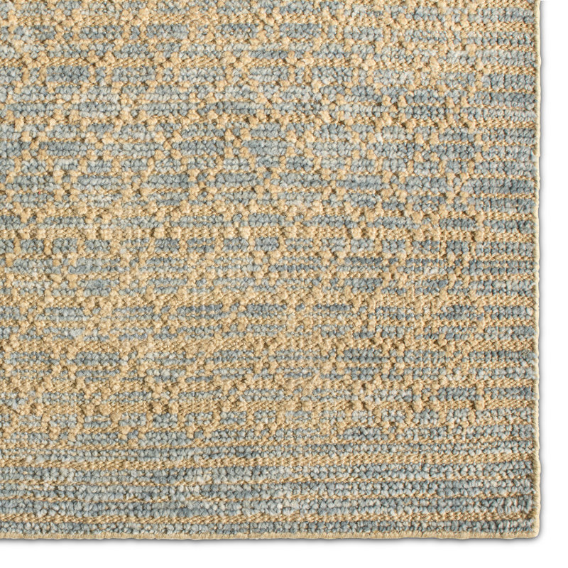 Jaipur Living Kylen BEZ08 Handknot Trellis Blue/Tan Area Rug (12'X15'), Rectangle 6' x 9'