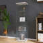 Vitrine blanche en verre avec quatre tablettes