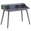 Bureau d'écriture de style Mid-Century gris avec 4 compartiments de rangement et pieds rectangulaires