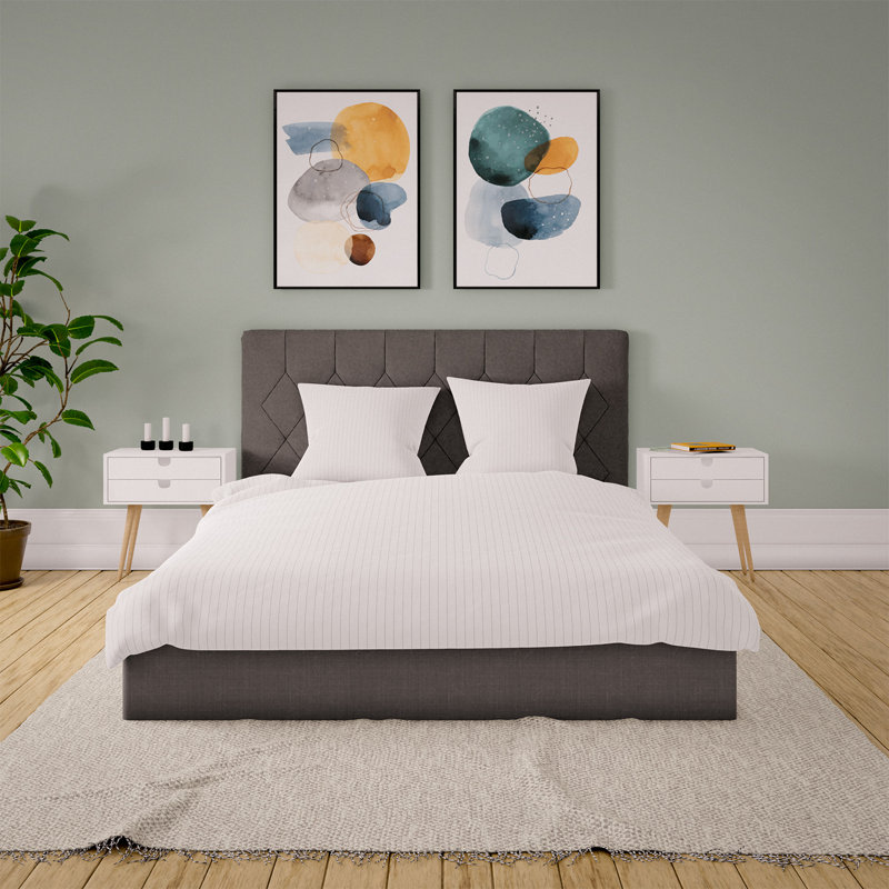 Striped Duvet Cover Set with Pillowcases, Double - 2 Pillowcases (80 x 80 cm)