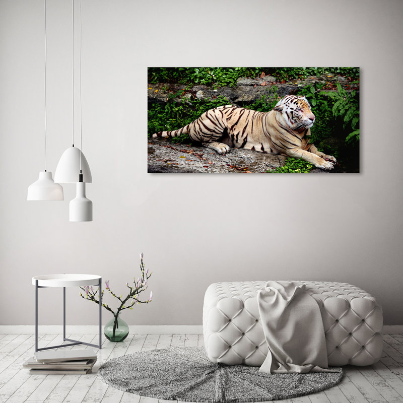 Tiger On The Rock - Print on Canvas, Canvas, 60cm H x 120cm W