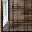 Caisse pour chien moyenne en bois avec portes doubles-845754427