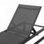 Chaise longue d'extérieur avec structure en aluminium durable réglable à 5 niveaux et filet en polyester enduit de PVC-1559229513