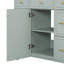 Meuble-lavabo de 36 pouces avec lavabo en céramique, portes à fermeture douce, tablettes réglables et 3 tiroirs pour espaces compacts