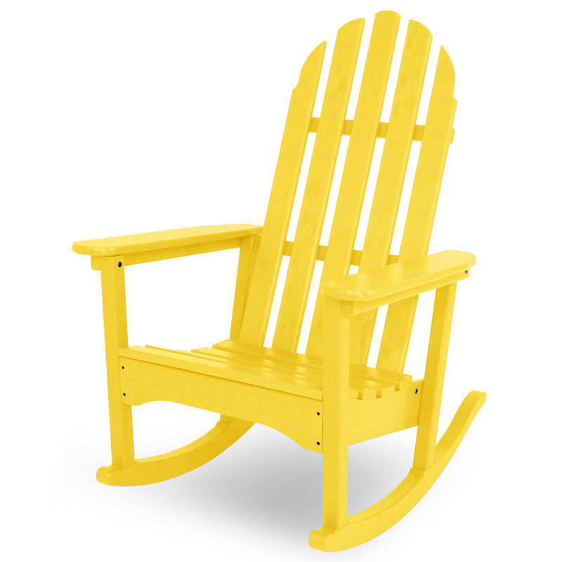 Chaise berçante classique Adirondack POLYWOOD, Citron