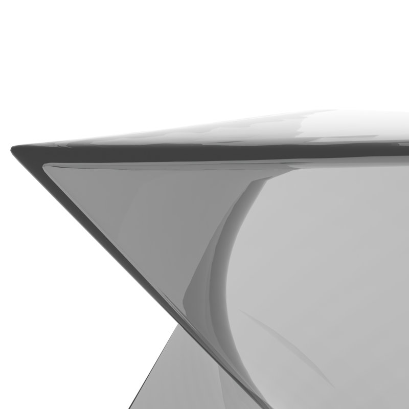 Table d'appoint sculpturale 17 po Leisuremod, Fumée, Simple
