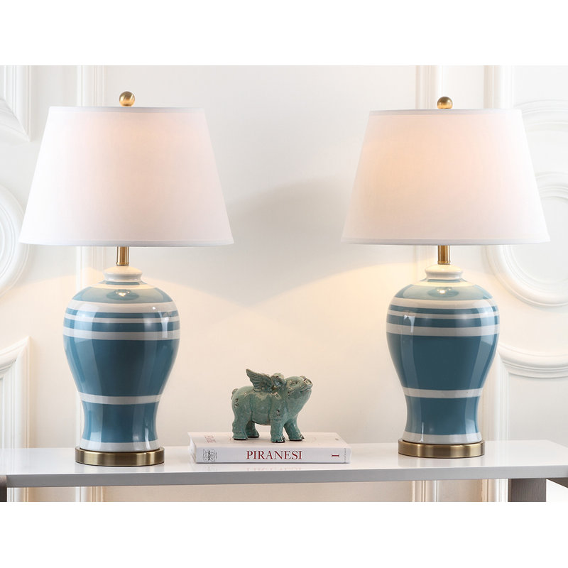 Ginger jar 29" lampe de table, Bleu