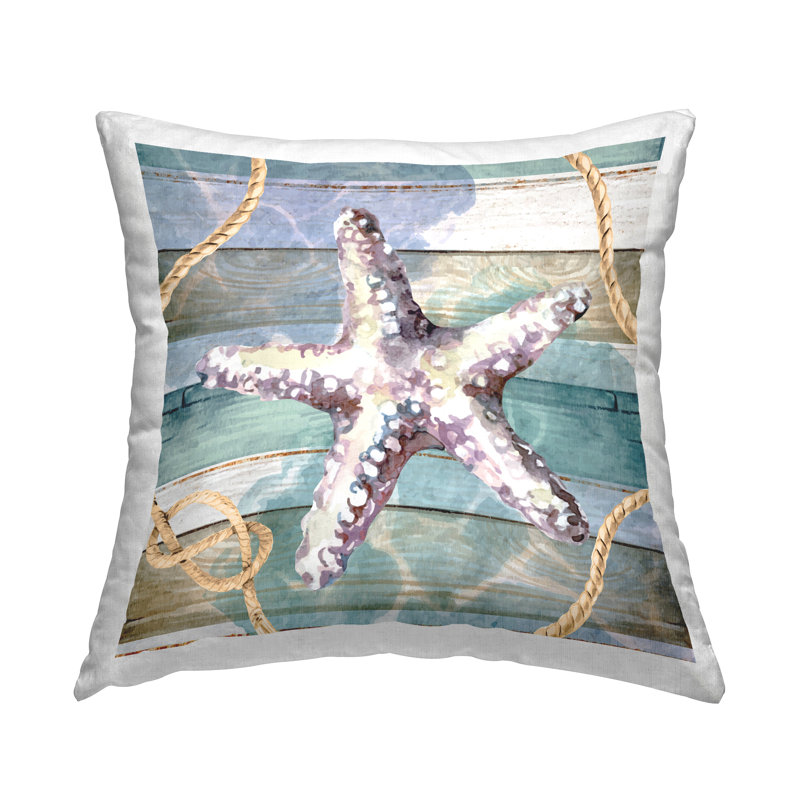 Coussin Rustic Maritime Starfish