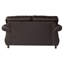 Causeuse en tissu avec têtes de clou bronze antique, causeuse rembourrée en similicuir-564983213