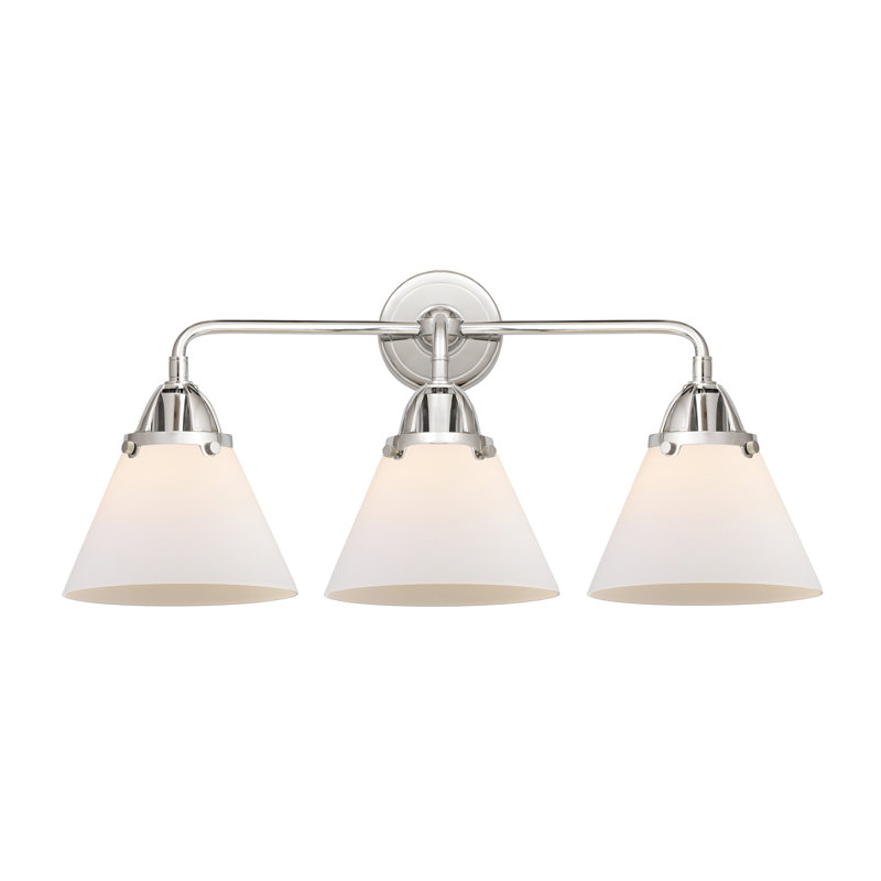 Shauna 3 - Light Vanity Light, Matte White, Incandescent, Polished Chrome