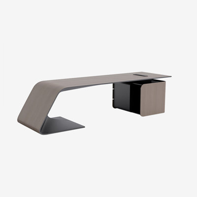 Minimalist Brown Rectangular Office Desk