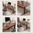 Nut-Brown Rectangular Hight adjustable Solid Wood desk-108201921