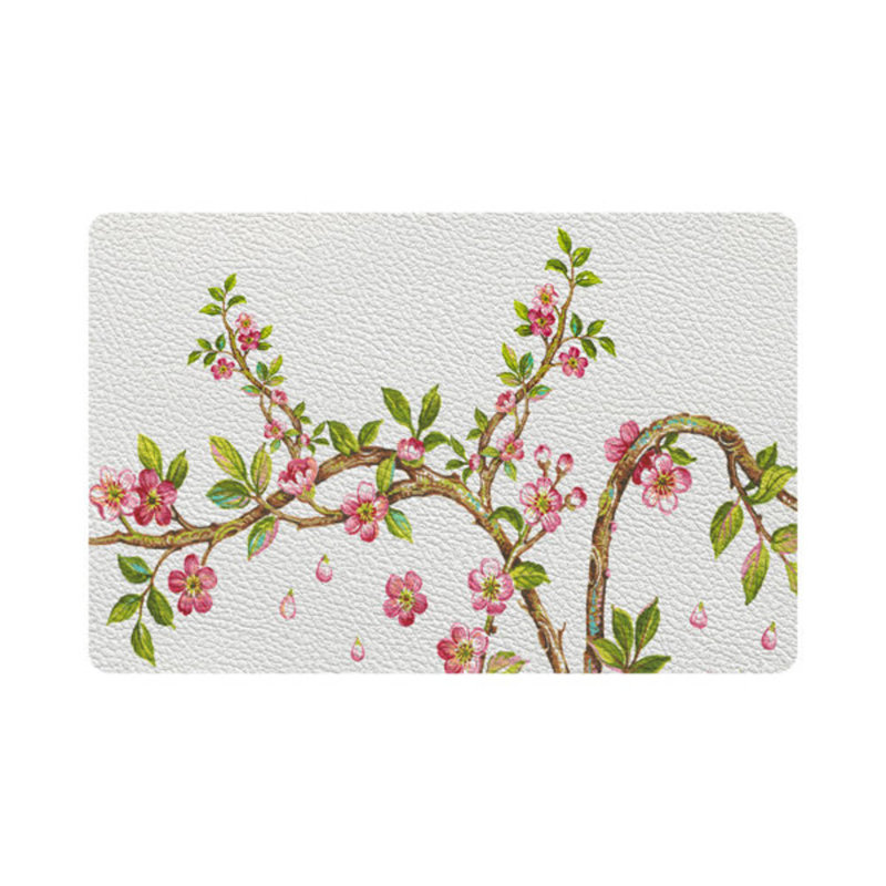 Cherry Blossom Pebble 17.5" Vinyl Placemat, Pink