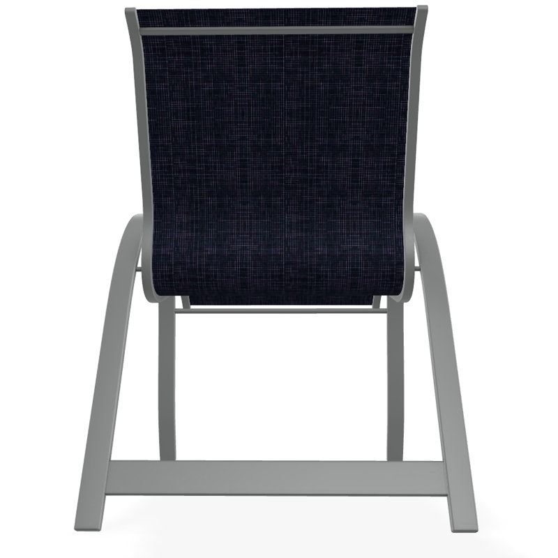 Aruba Stacking Patio Dining Armchair, Moments Navy, Graphite